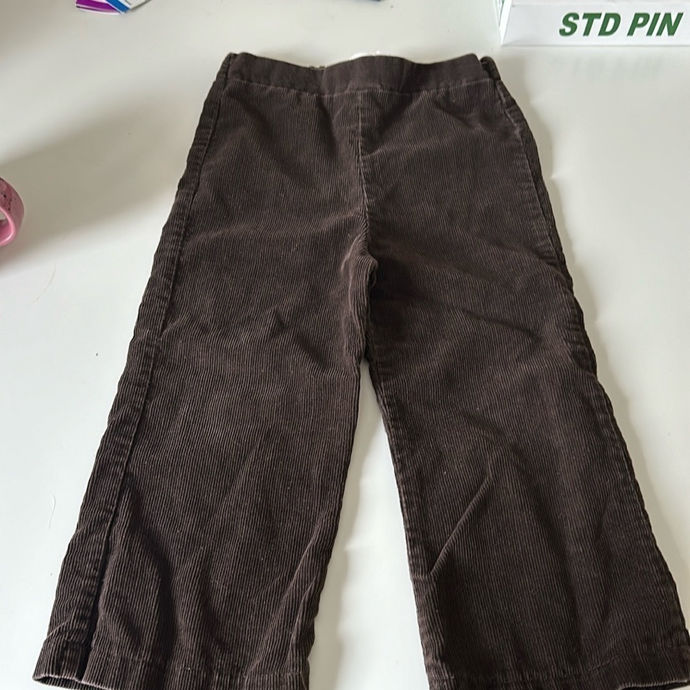 Vintage wide, leg, corduroy brown pants, gender neutral, size 2 “ little folks”